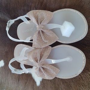 Bamboo nude rose gold sandals